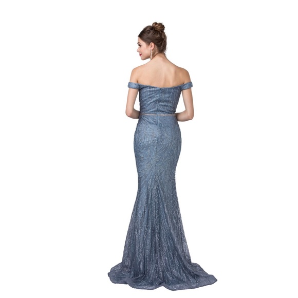 🆕NWT PROM BRIDESMAIDS Off Shoulder Maxi Gown - Picture 5 of 8